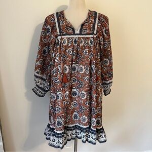 Cleobella for Anthropologie Floral Puff Sleeve Dress Size Small boho